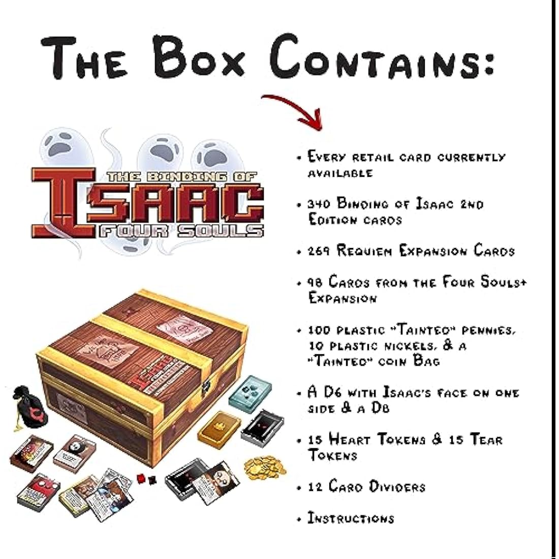 Maestro Media | The Binding of Isaac: Four Souls - Requiem Ultimate Collection | Card Game | Ages 14+ | 1-4 Players | 30-60 Minutes Playing Time, Rechteckig