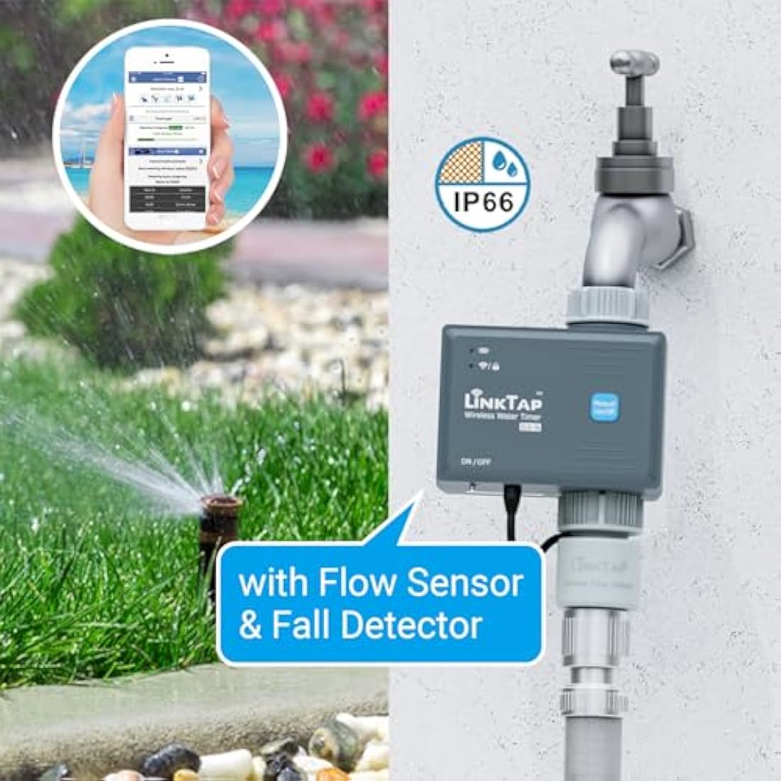 LinkTap G2S Smart Water Timer | Requires Gateway | Irrigation by Weather/Volume/Duration, Intelligent Fault Detection & Alerts, Wider Range Than WiFi, 2-Year Battery Life, 2-Yr Warranty