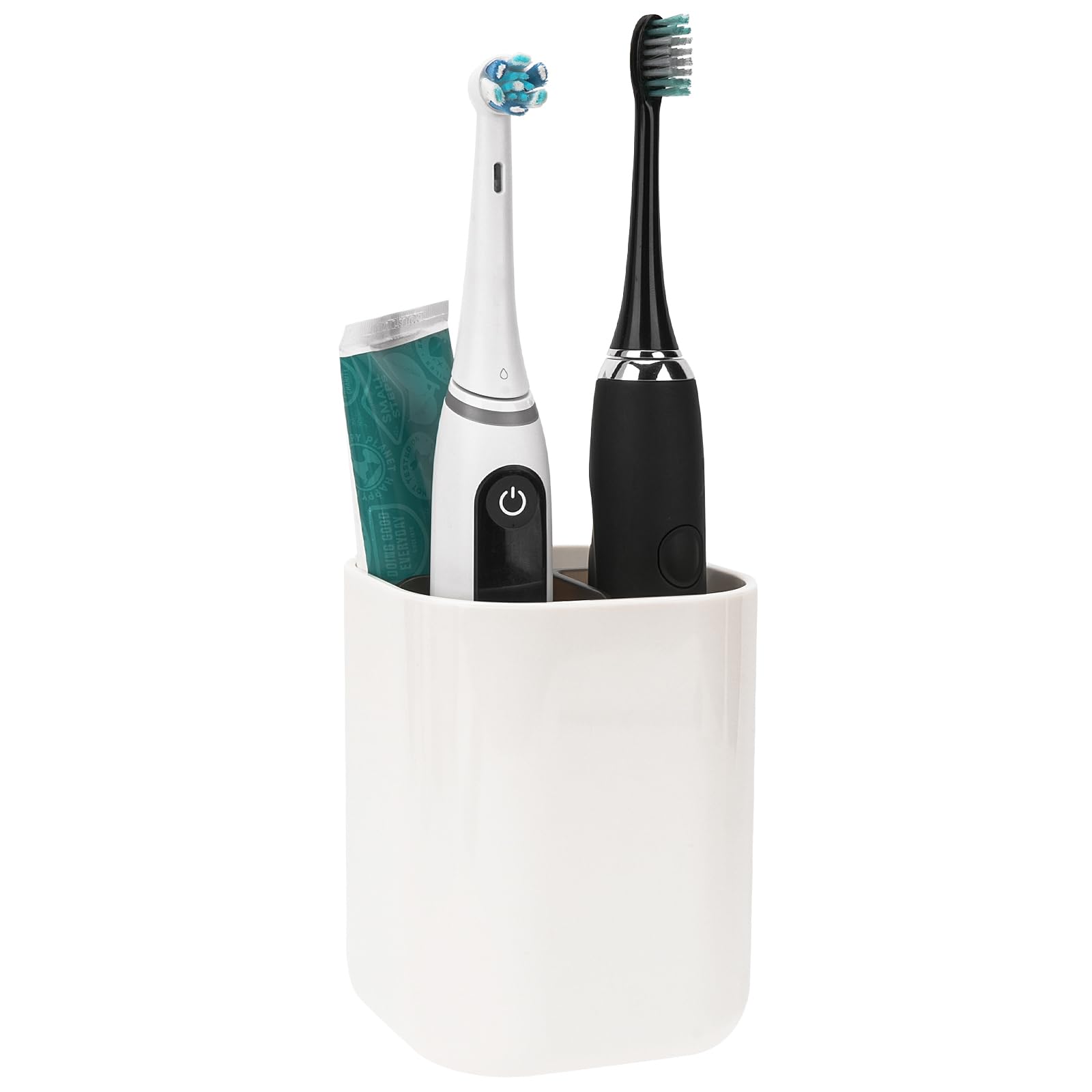 Linkidea Electric Tooth Brush Holder for Shower, Plastic Tooth Brush Stand, Countertop 3 Slots Organizer for Power Toothbrush Compatible with Oral-B