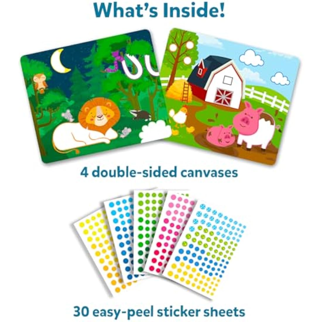 Skillmatics Dot It Sticker Art - Animals, Mess-Free Fun for Kids, 500+ Stickers, Craft Kits, DIY Activity, Travel Toys, Gifts for Boys & Girls Ages 3, 4, 5, 6, 7