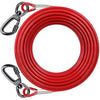Dog Tie Out Cable with 360° Swivel Lockable Hook and PVC Coating, 10ft 15ft 20ft 25ft 40ft 60ft 120ft Reflective Dog Lead Line, Galvanized Steel Wire Rope for Small Medium Pet Up to 60, 120, 250 lbs