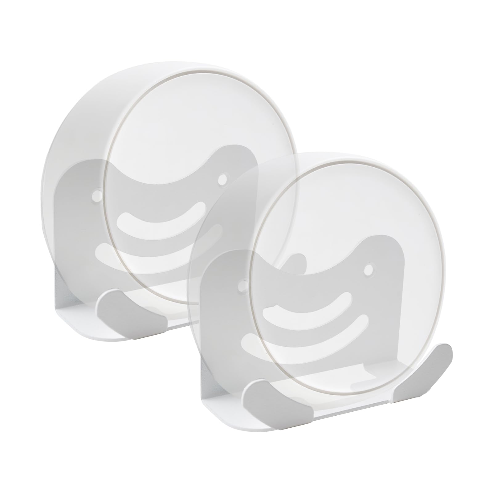 shinar Metal Wall Mount Kit Compatible with TP Link Deco BE23/ BE25/ BE3600/ BE5000 Mesh WiFi 7 System Space-Saving Bracket White 1 Pack (2 Pack)