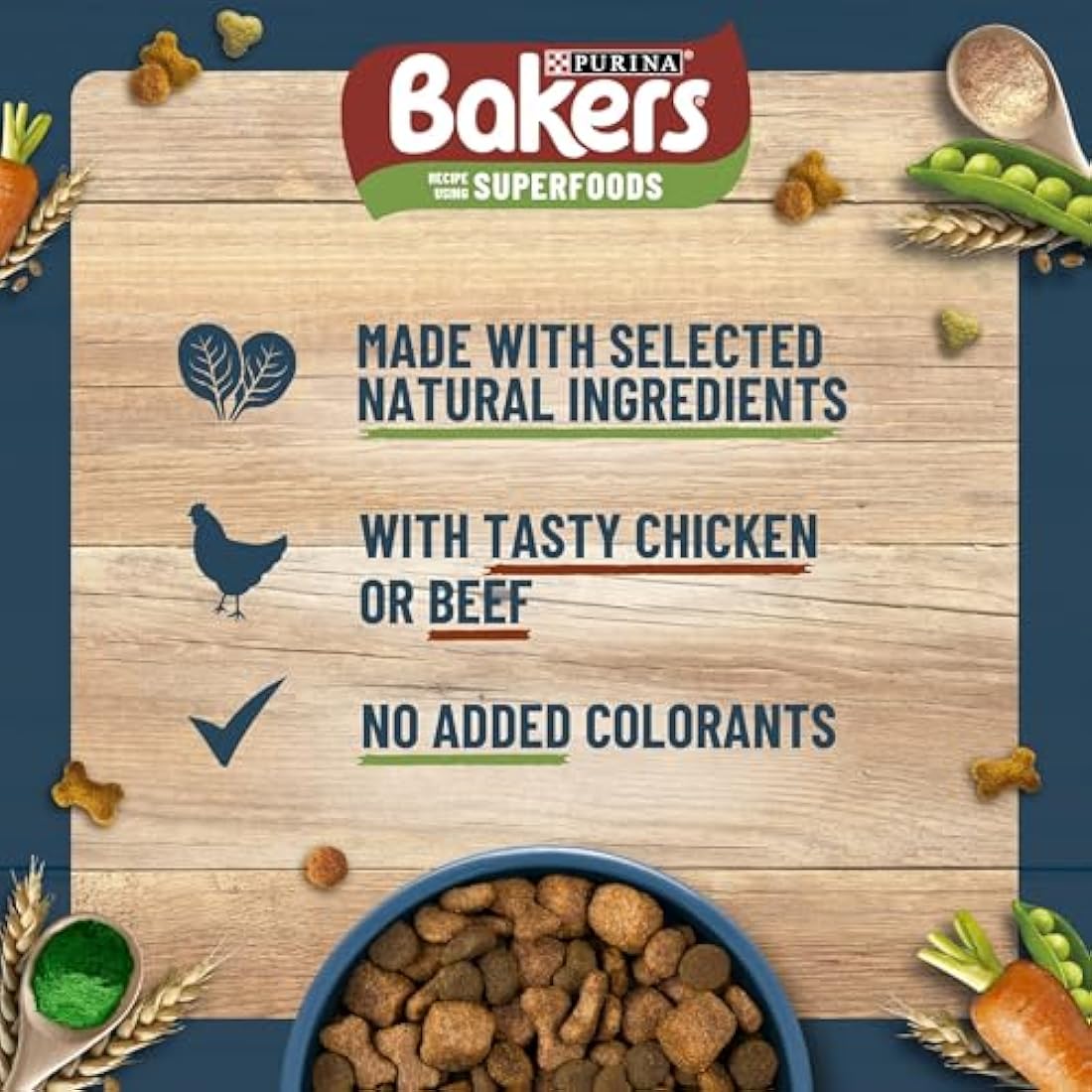 BAKERS Beef with Vegetables Dry Dog Food 14kg