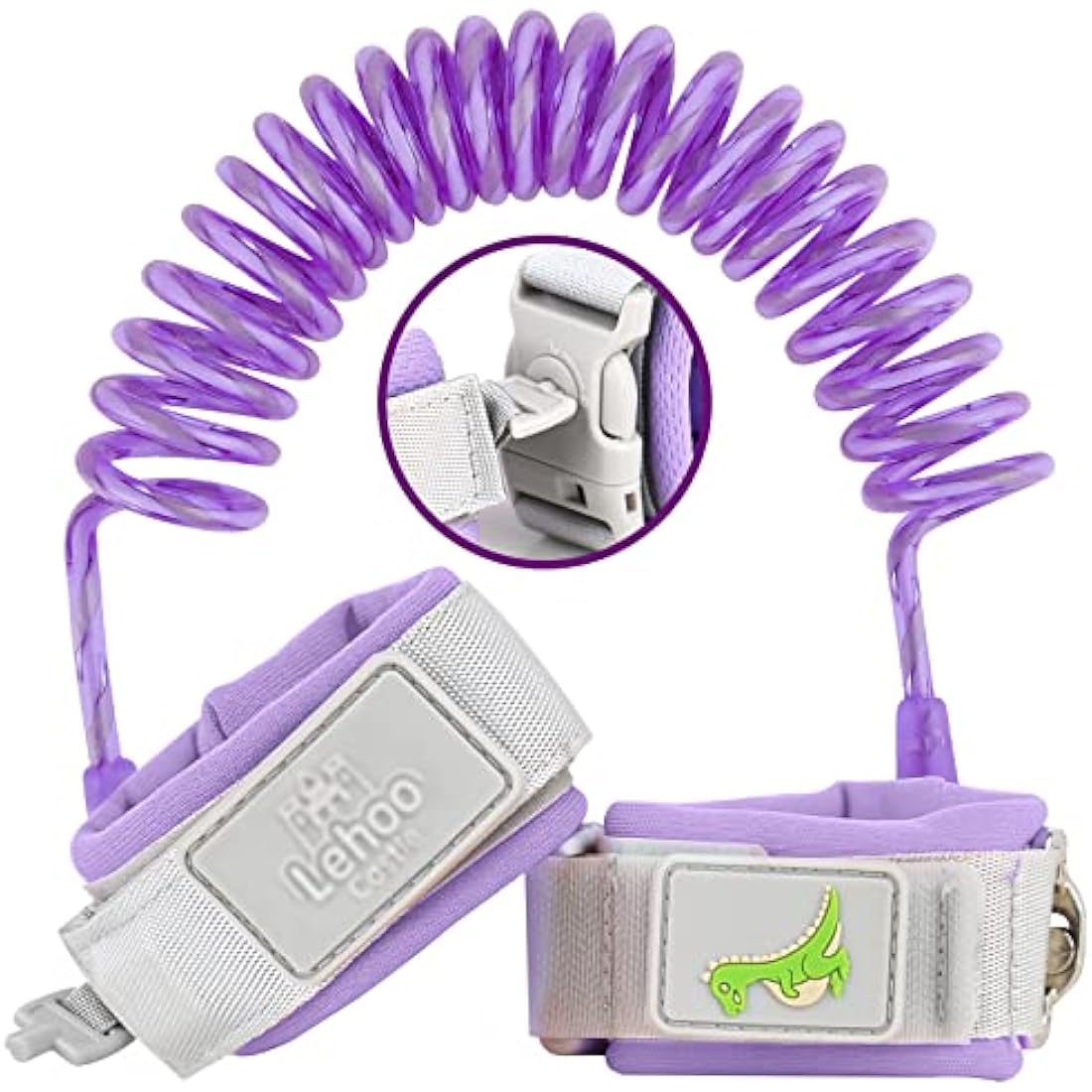 Lehoo Castle Baby Reins Anti Lost Wrist Link,Toddler Reins with Lock for Walking, Child Safety Harness Walking Leash for Children Boys and Girls (Purple)