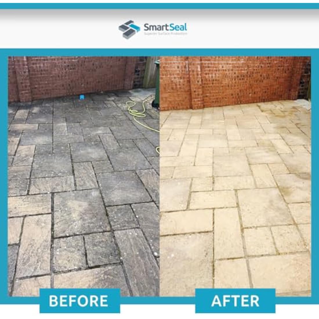 SmartSeal Patio Cleaner Xtreme - Powerful Easy To Apply Patio Cleaner Fluid - Highly Concentrated Patio Black Spot Remover and Paving Slab Cleaner - Eradicate Stubborn Patio Black Spots (5 Litres)