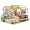 CUTEBEE Miniature with Dollhouse Furniture, DIY kit Wooden Dollhouse As well as dust and, 1:24 Creative Room for Valentine's Day Gift Idea M2111