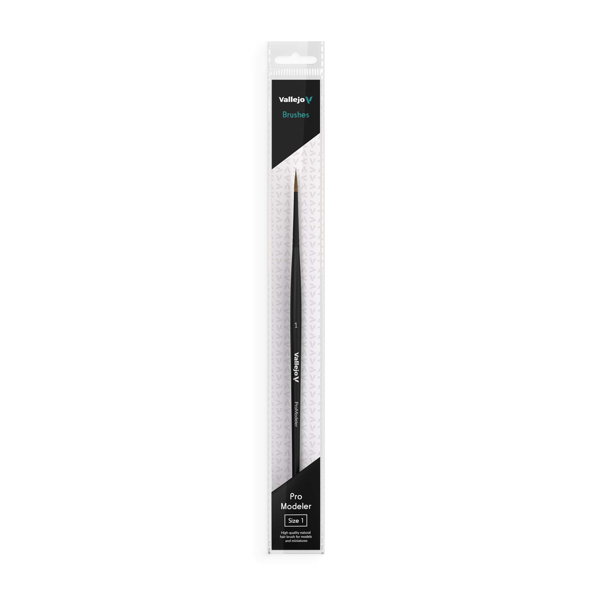 Vallejo Pro Modeler B01001 Natural Hair Round Brush No. 1
