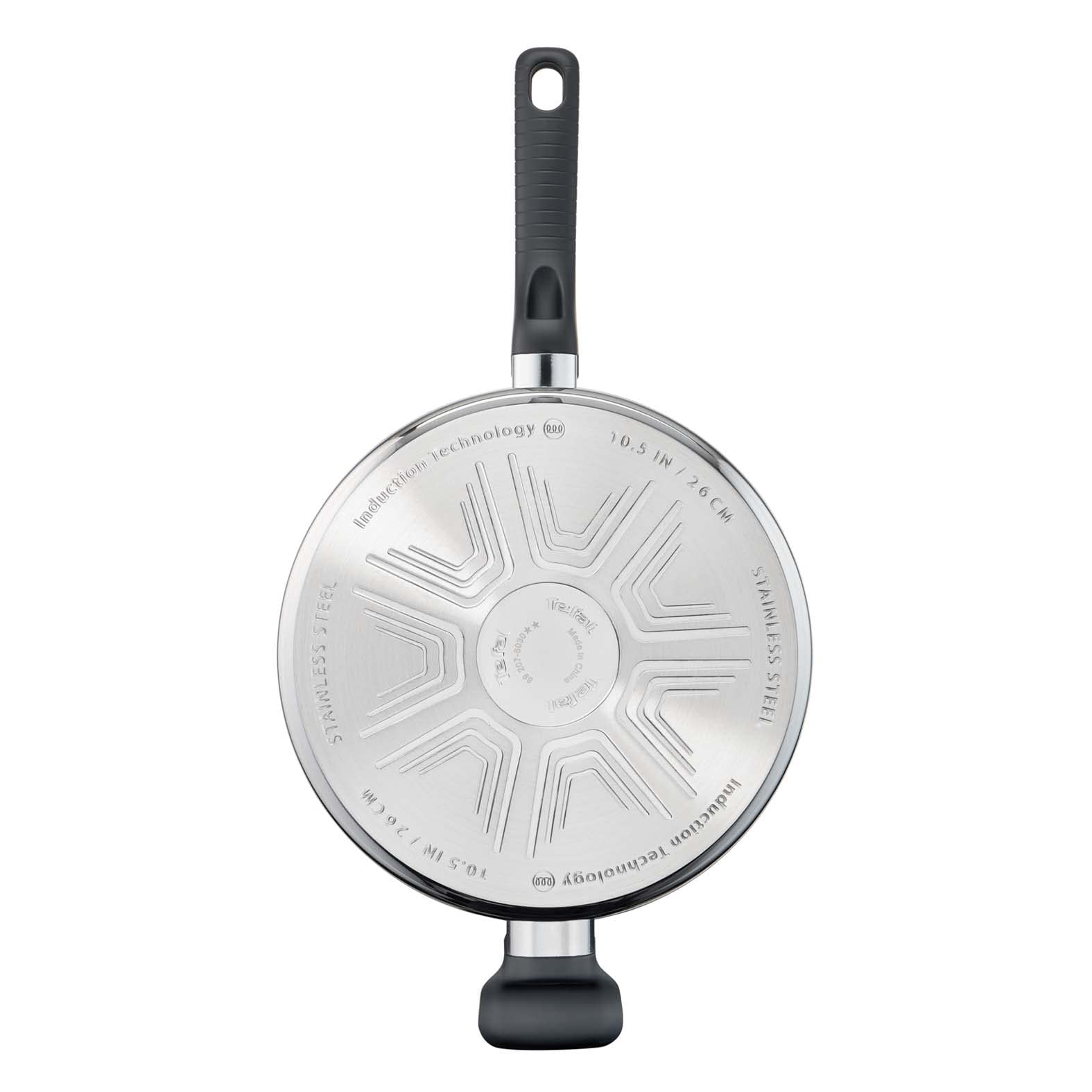 Tefal Comfort Max 26cm Stainless Steel Saute Pan  Durable Non-Stick Pan with Thermo-Spot Heat Indicator, Induction Compatible Base, Comfortable Grip