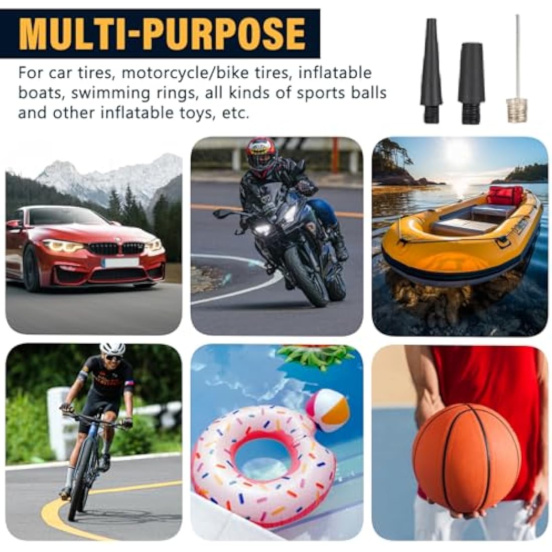 Twilight Garage Portable 12V 150PSI Heavy Duty Compressor Car Tyre Tire Air Inflator pump for Cars Vans Trucks Motorcycles and Other Inflatables