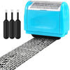 AUXHCYL Confidential Roller Stamp, Data Defender, Identity Theft Protection Roller Stamp, Including 3-Pack Refills, Anti Theft and Privacy Safety(Blue)