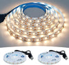 GOMING 5V USB LED Strip Light Natural White 4000K USB Powered 4M (2pcs x 6.6ft) 240LEDs Flexible SMD2835 No-Waterproof IP20 LED Tape Lights