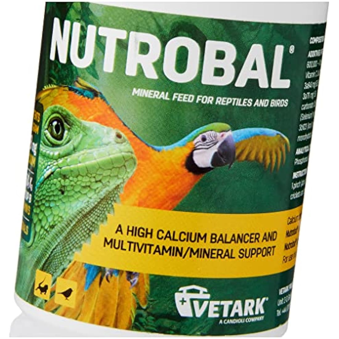 Nutrobal, Calcium & Vitamin D3 Mineral Supplement for Birds & Reptiles, Powder, Easy to Administer, 100g