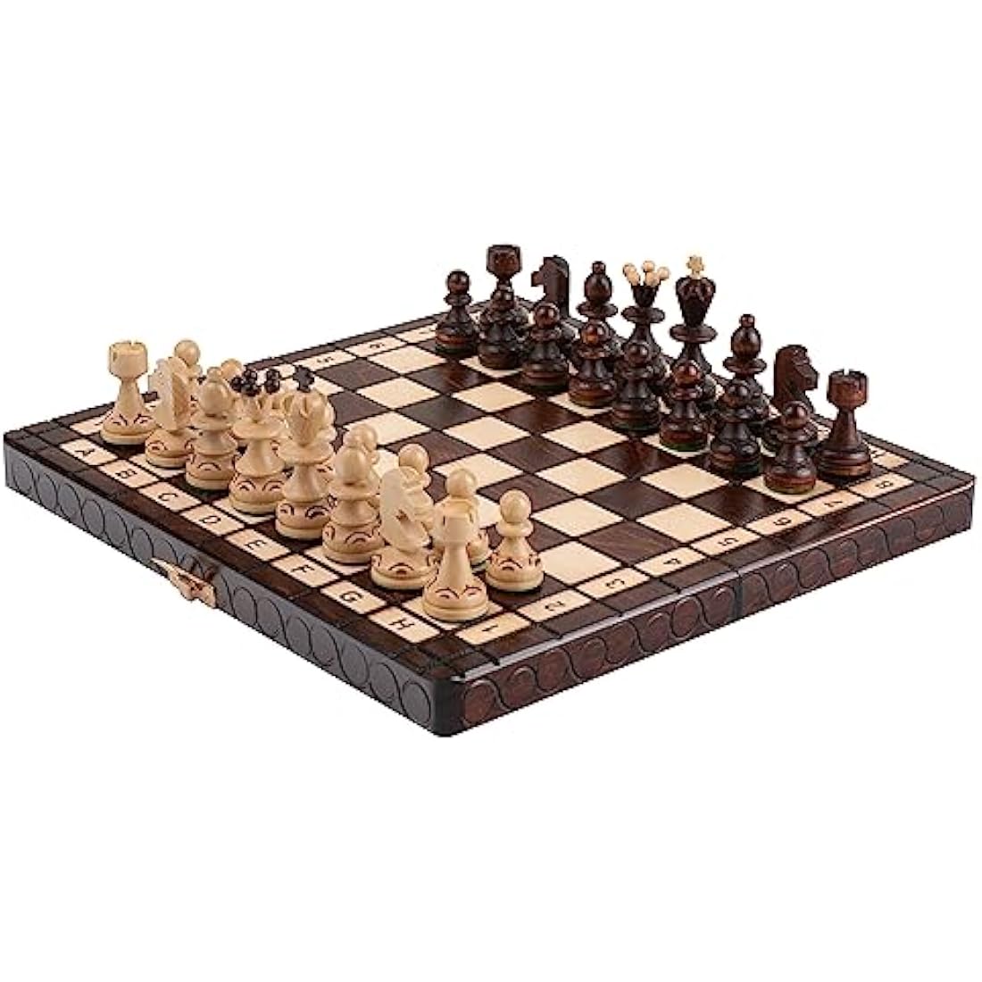 Master of Chess Wooden Chess Set with Pieces 35 cm / 14 in - Handcrafted Foldable and Small Chess Board Game for Adults and Kids