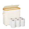 Vicyak Toilet Roll Storage, Toilet Paper Organizer Basket, Paper Basket with Lid and Handle, Toilet Paper Holder Basket with Pulley (24L)
