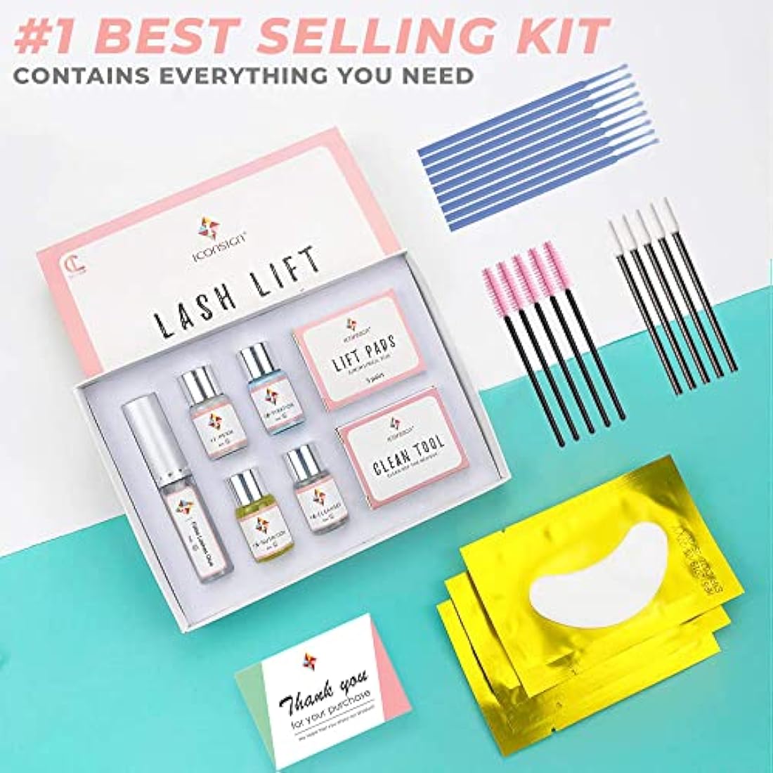 Lash Lift Kit | Professional Instant Perming, Lifting & Curling for Eyelashes | Semi-Permanent Salon & DIY Home Use | Includes Eye Shields, Pads, and Accessories
