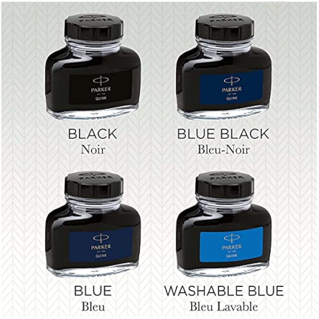 Parker Fountain Pen Ink Bottle | Blue-Black QUINK Ink | 57 ml Fountain Pen Refill