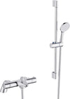 MORADO Thermostatic Bath Shower Mixer Tap Set,Bathtub Shower Mixer Tap with with Shower Riser Kit,(1x Hand Shower,1x Shower Rail 70cm, 1x Shower Hose