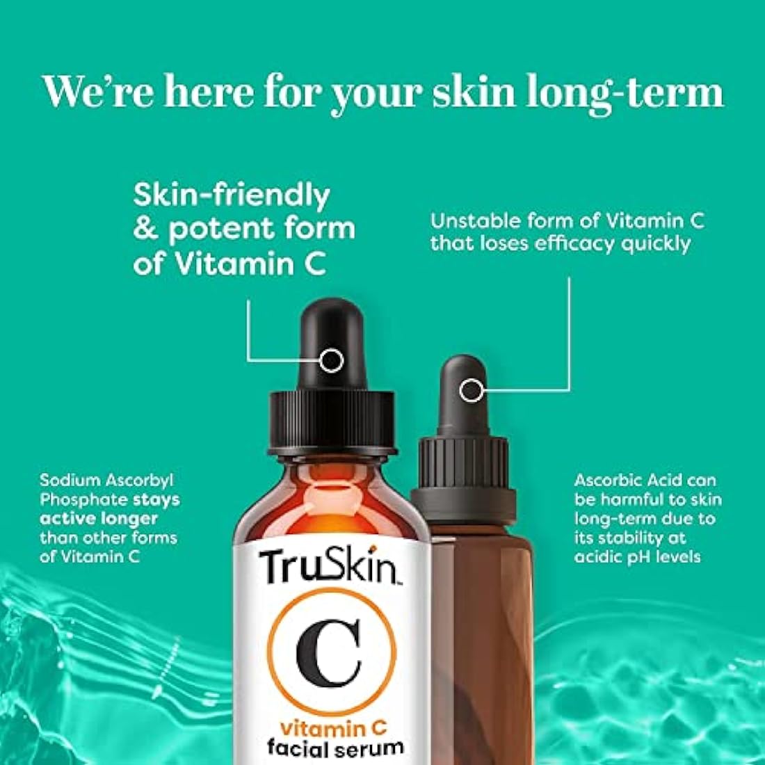 TruSkin Vitamin C Serum for Face – Anti Aging Face Serum with Vitamin C, Hyaluronic Acid, Vitamin E – Brightening Serum for Dark Spots, Even Skin Tone, Eye Area, Fine Lines & Wrinkles, 2 Fl Oz 60 ml