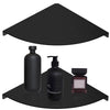 Melairy 2-Pack Black Shower Corner Shelf 304 Stainless Steel Bathroom Shower Caddy Wall Mounted 20cm Triangular Corner Shelf for Bathroom Kitchen