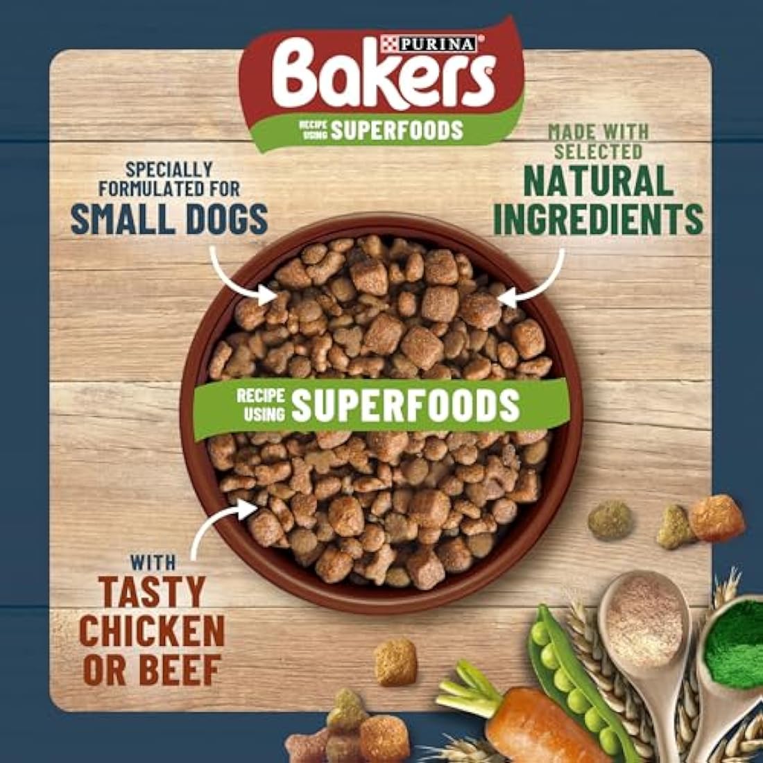 Bakers Small Dog Dry Dog Food Beef & Veg 10kg