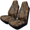 TOYOUN Camo Universal Front Car Seat Covers Waterproof Highback Bucket Design -Fit Most Cars, Trucks, SUVS, Vans 2 PCS Auto Fabric Covers Camouflage Forest Pattern Car Seat Protector