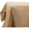 Deconovo Christmas Decorations Faux Linen Rectangle Water Resistant Table Cloth for Dinning 59x95in(150x240cm) Golden Brown