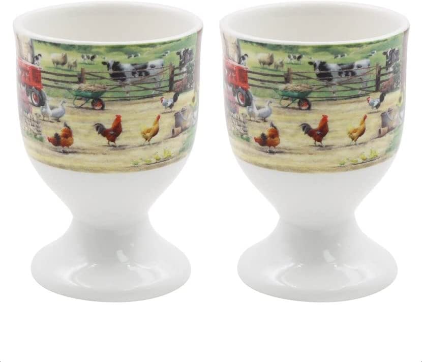 The Leonardo Collection  Macneil Farmhouse gg Cups (Set of 2), Fine China, Boxed