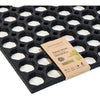 Honeycomb Outdoor Rubber Doormat Boot Scraper Front Door Mat, Heavy Duty Recycled Rubber with Drainage Holes, Anti Fatigue Dirt Scraper Playground Garden Matting (120x80cm, 1.3cm Thick, Extra Large)