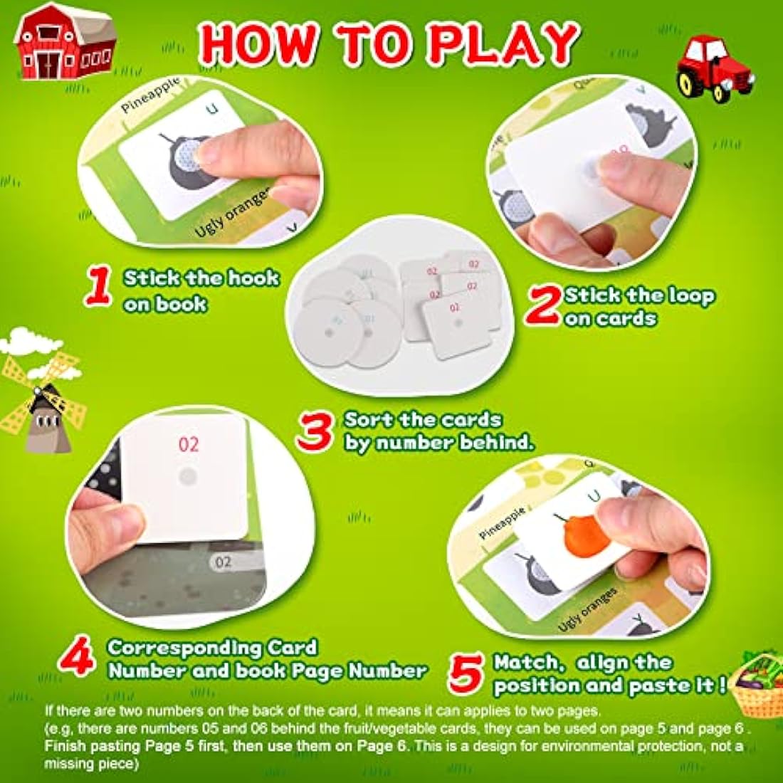 ASTARON Montessori Busy Book for Toddlers 3 4 5 6 Year Olds, Farm Theme Activity Books for 3+ year Olds, Kids Learning Educational Toys Autism Sensory Toys, Birthday Gift for Kids