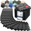 Interlocking Soft Foam Floor Mat - 18 Pieces Protective Gym Flooring Set, Exercise Mats EVA Puzzle Rubber Tiles, Ground Surface Protection Workout Underlay Matting Sports Pool Home Fitness Garage