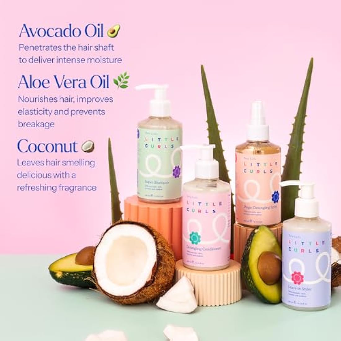 Only Curls Little Bundle – Full-Size 200ml Curly Kids Haircare Set – Detangle, Nourish & Define with Ease – Simple Tangle-Free Haircare Routine for Kids with Curly Hair