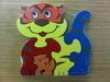 Childrens Kids Wooden Zoo Shape Puzzle Jigsaw Tiger & Baby