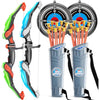 TEMI Bow and Arrow Set for Kids with LED Lights-Archery Set with Suction Cup Arrows, Quivers & Standing Target, Outdoor Toys for Children Boys & Girls Ages 3-12 Years Old