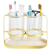 Toothbrush Holder, Toothbrush Cup Holder Wall Mounted Toothbrush Pot With Drainage, Tooth Brush Holder 8.6X3.9X6.5In Toothbrush Organiser Bathroom