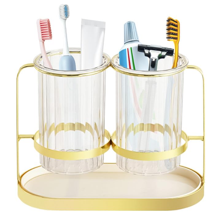 Toothbrush Holder, Toothbrush Cup Holder Wall Mounted Toothbrush Pot With Drainage, Tooth Brush Holder 8.6X3.9X6.5In Toothbrush Organiser Bathroom