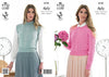 King Cole 4132 Knitting Pattern Top and Sweater to knit in King Cole Authentic DK