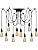 Lightsjoy 10 Lights Spider Light Pendant Light Multiple Bulb Sockets Ceiling Lighting Party DIY Pendant Lamp for Bedroom Cafe Hall Bar