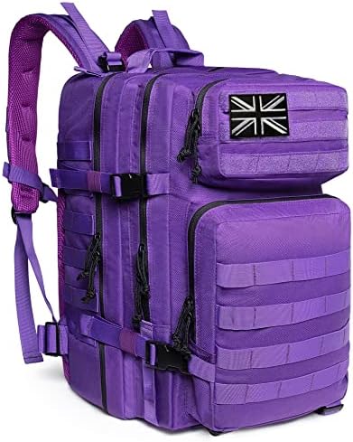 QT&QY 45L Military Tactical Backpacks Molle Army Assault Pack 3 Day Bug Out Bag Hiking Treeking Camouflage Hunting Rucksack