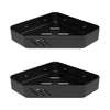 Ibergrif M34034B Shower Caddy Corner, Bathroom Corner Shelves, Bathroom Storage Shower Organizers, Self Adhesive or Wall Mounted, 2 Pack Black