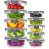 Igluu Meal Prep Glass Containers with Airtight Lids 10 Pack Round 2 Sizes 950ml and 400ml BPA-Free Meal Prep Containers Reusable – Borosilicate Glass, Oven Safe