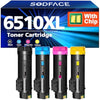 SODFACE 6510 6510XL Toner Cartridges Compatible for 6510 6515XL Xerox WorkCentre 6515 Toner 6515 6515N 6515DN 6515DNI 6515DNM Phaser 6510DN 6510DNI 6510N Printers (4 Pack, Black Cyan Yellow Magenta)