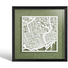O3 DESIGN STUDIO Toronto Paper Cut Map framed, White map, Black frame, 9x9 inches, Gift Boxed, 4 background color, self-changing, Paper Art