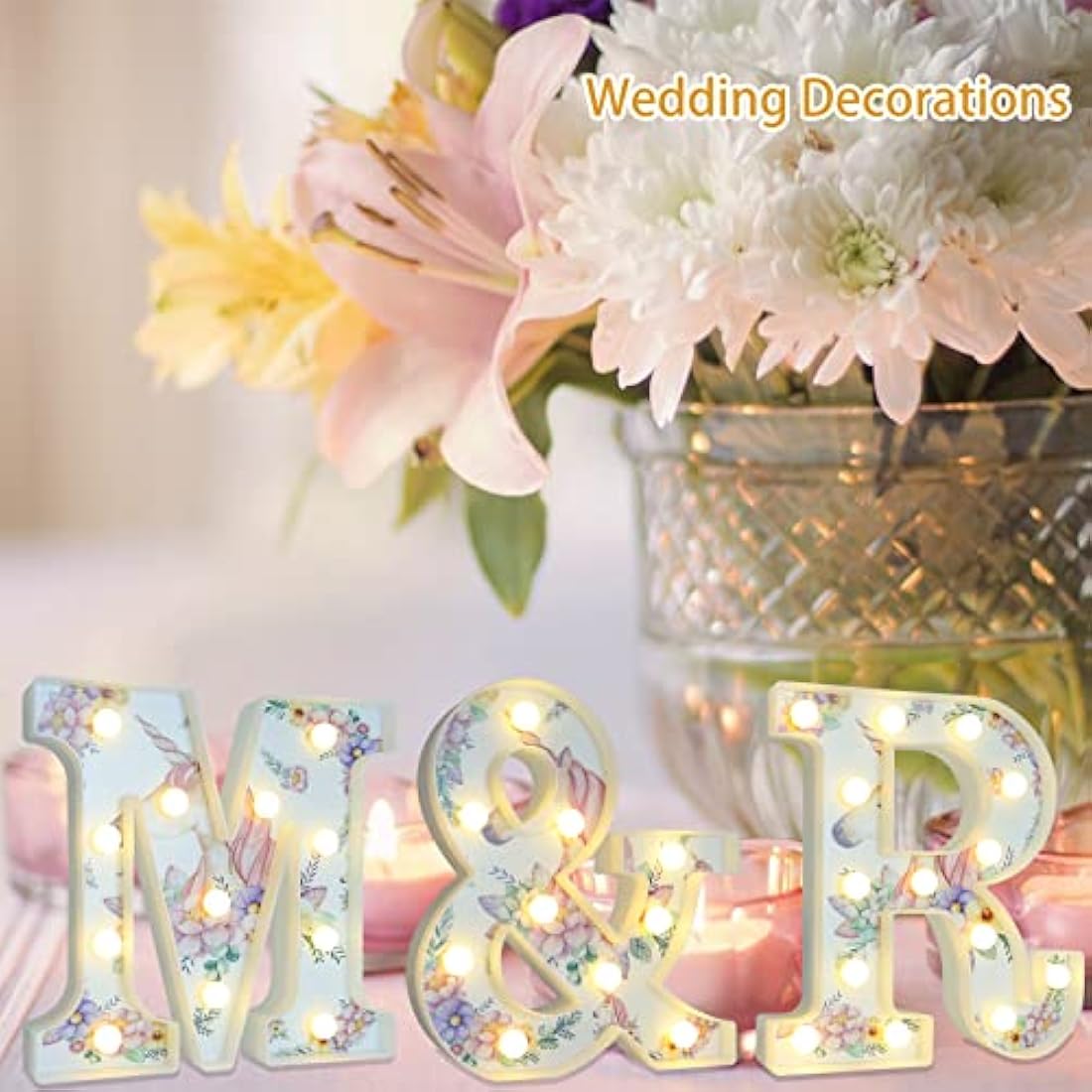 Vimlits Unicorn Light Up Letters, LED Letter Lights Warm White Alphabet Sign Unicorn Gifts for Girls Birthday Unicorn Party Decorations Bedroom Night Light Christmas Valentine Wall Table Decor - X