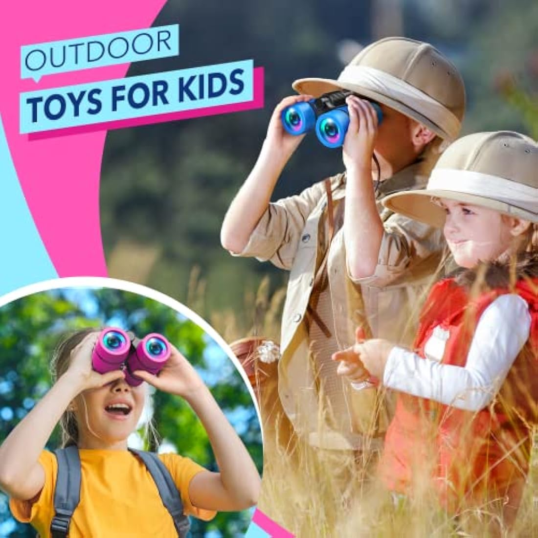 Girls Toys Age 3-9, Binoculars Kids Gifts for Girls Toys 3-9 Year Old Boy Girls Birthday Presents 3-7 Year Old Girl Gifts Toys for 3-7 Year Old Girls Outdoor Toys Kids Toys kids Travel Activity Packs1