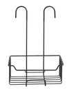WENKO Milo Thermostatic Shower Caddy Black Matt Stainless Steel R Hanging Shower Shelf 36 x 14 x 25 cm