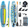 UPWELL 11'/10'6' Inflatable Stand Up Paddle Board with sup Accessories Including Backpack, Repairing Kits, Non-Slip Deck, Kayak Seat, Leash, 3 Fins, Paddle and Hand Pump