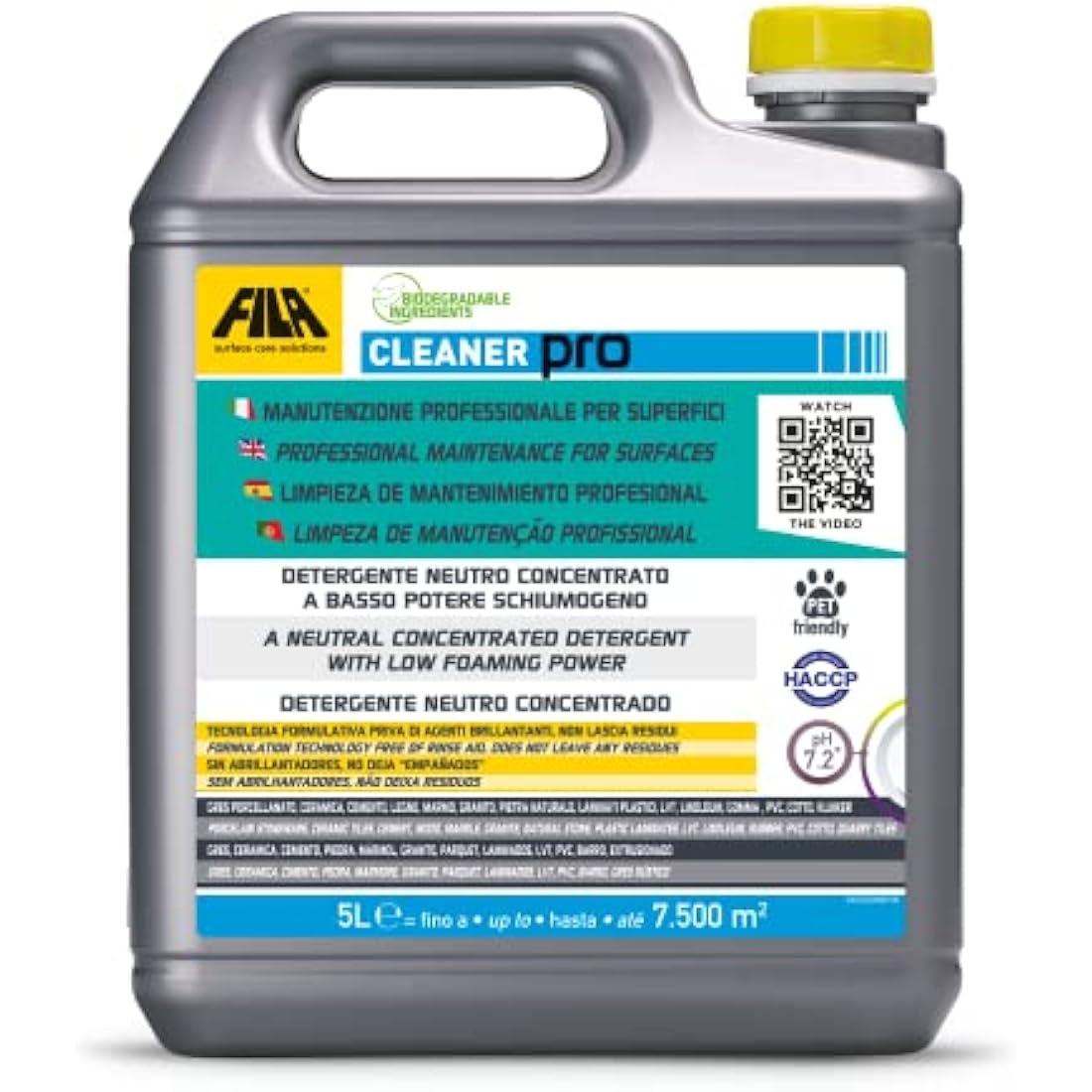 FILA Surface Care Solutions Concentrated Neutral Cleaner, 5L
