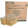 eplanita Natural Plant Based Scrub Sponges (6 Pack), Non-Scratch, Biodegradable Eco Scourers for Kitchen and Bathroom