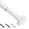 WELDUN Extendable Shower Curtain Rod, Curtain Tension Pole 48-154CM, No Drill Telescopic Curtain Pole, Adjustable Strong Shower Rail for Bathroom