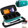 Quiver Time Teal Bolt Card Carrying Case fits PM Cards and other TCG Games - Storage Bag for Playing/Trading Cards and Deck Box (Straps, Dividers & 100 Apollo Card Sleeves)